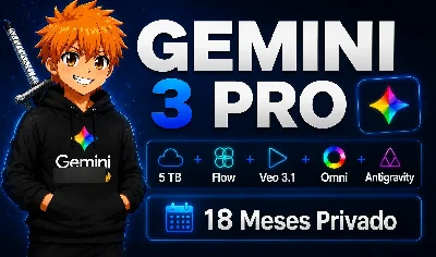 Gemini Pro + Antigravity + Flow 18 mes/30 dias de garantia! - Inteligência Artificial