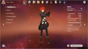 CONTA GENSHIN IMPACT 8 PERSONAGENS 85