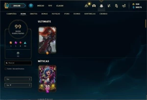 Conta bronze 2 com 125 Champs e 99 Skins (Mais de 500 jogos) - League of Legends LOL