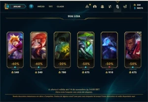 Conta bronze 2 com 125 Champs e 99 Skins (Mais de 500 jogos) - League of Legends LOL
