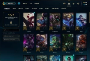 Conta unranked com 20 skins e 48 champs - League of Legends LOL