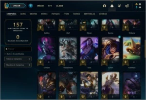 Conta unranked com 20 skins e 48 champs - League of Legends LOL