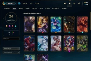 Conta unranked com 20 skins e 48 champs - League of Legends LOL