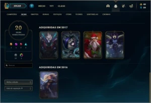 Conta unranked com 20 skins e 48 champs - League of Legends LOL
