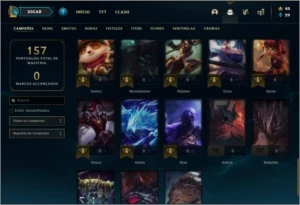 Conta unranked com 20 skins e 48 champs - League of Legends LOL