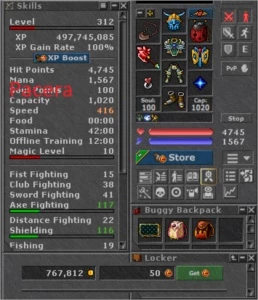 KNIGHT LEVEL 312 PACERA COM OUTROS CHARES NA CONTA - Tibia