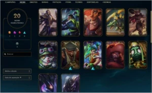 Conta League of Legends nv47 20 skins LOL