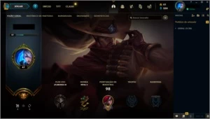 Conta League of Legends nv47 20 skins LOL