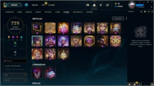 Conta League of Legends com 1254 SKINS, TODOS champs, 12k LOL