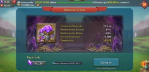 Conta Lords Mobile 339 M de poder