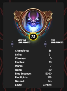 Conta NFA League Of Legends 15K EA LOL