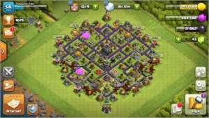 Centro de Vila 9 Rushado!! - Clash of Clans