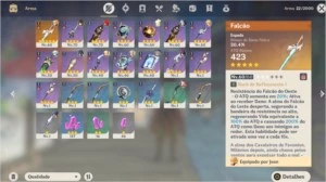 VENDO DILUC C1 + ZHONGLI + JEAN + FALCÃO  (5x5star) - Genshin Impact