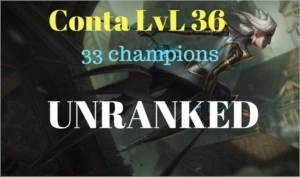 Conta LvL 36 Unranked no pique pra subir de elo - League of Legends LOL