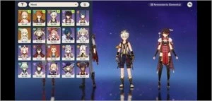 Yoimiya + Childe + túmulo do lobo - Genshin Impact
