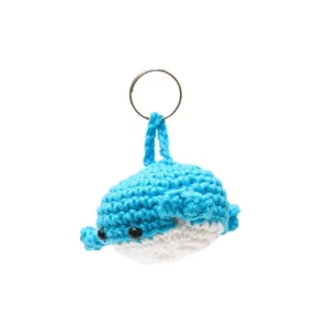 Chaveiro Mini Baleia Azul em Amigurumi - Artesanato e Personalizados
