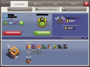 Conta CV11 semifull Clash of Clans