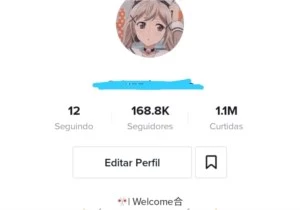 vendo perfil tiktok de anime com 168k de seguidores - Social Media