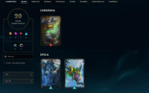 Conta League of Legends Full Acesso - 71 Champs e 20 Skins LOL