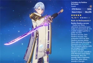 CONTA GENSHIN IMPACT COM ITTO, AYATO, MONA E KEQING (AR 47)