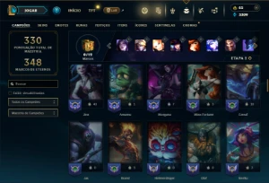 Unranked com 90 Champs e 53 Skins + 30 Espolios - League of Legends LOL