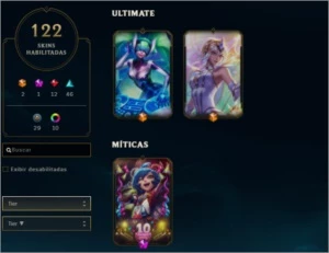 CONTA PLATINA MAIN SUPORTE 122 SKINS (Plat 2) - League of Legends LOL