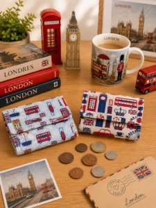 Porta Moedas Artesanal com 5 Divisórias - Artesanato e Personalizados