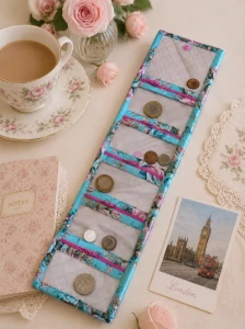 Porta Moedas Artesanal com 5 Divisórias - Artesanato e Personalizados