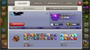 CV 10.5 HERÓIS 31/31 COM 5 CONSTRUTORES + 2000 GEMAS - Clash of Clans