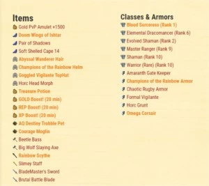Conta lvl 50 com classes raras de AQW Adventure quest world