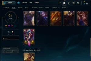 Conta Diamante 1, 21 skins, 51 champs, mmr alto - League of Legends LOL