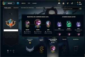 Conta prata 1 com 66 Champs e 41 Skins + 325k de Vayne - League of Legends LOL