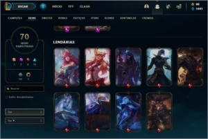 Conta LOL| 70 Skins|Gold 3| 97 Campeões - League of Legends
