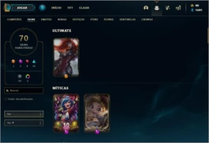 Conta LOL| 70 Skins|Gold 3| 97 Campeões - League of Legends