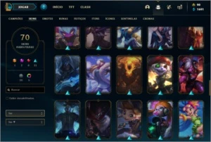 Conta LOL| 70 Skins|Gold 3| 97 Campeões - League of Legends