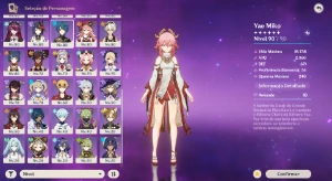 AR 60 SCARAMOUCHE, KEQING SKIN, SHOGUN + BIS, YAE + BIS e MA - Genshin Impact