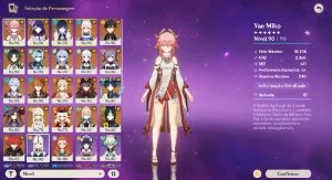 AR 60 SCARAMOUCHE, KEQING SKIN, SHOGUN + BIS, YAE + BIS e MA - Genshin Impact