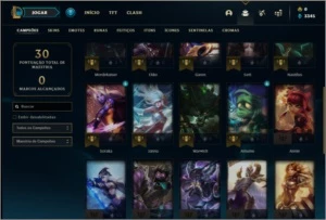 Conta diamante 4 com 30 champs e 3 skins - League of Legends LOL
