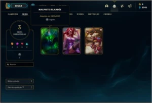 Conta diamante 4 com 30 champs e 3 skins - League of Legends LOL