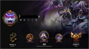 Conta do LoL ouro V - League of Legends