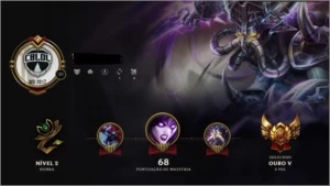 Conta do LoL ouro V - League of Legends