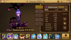 Reroll Summoners War lvl10 com Shadowcaster Ritsu + Miles