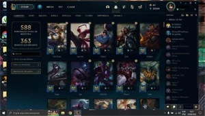 CONTA DE LOL COM TODOS OS CHAMPS E 428 SKINS - League of Legends