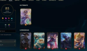 VENDO minha conta de lol criada em 2020, com 85 skins; - League of Legends