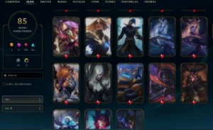 VENDO minha conta de lol criada em 2020, com 85 skins; - League of Legends