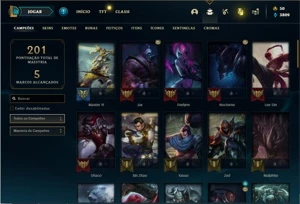 Conta prata 4 com 63 Champs e 16 Skins - League of Legends LOL