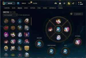Conta prata 4 com 63 Champs e 16 Skins - League of Legends LOL