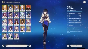 Genshin Impact - Ar45 , 5 Personagens T5 E 2 Armas T5