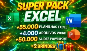 Pack Excel 55 Mil Planilhas + Word + PowerPoint + 2 Brindes - Others