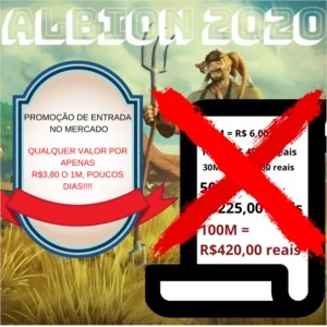 PROMOÇÃO DE ABERTURA!!! Prata Albion Online 1m R$3,80 Reais